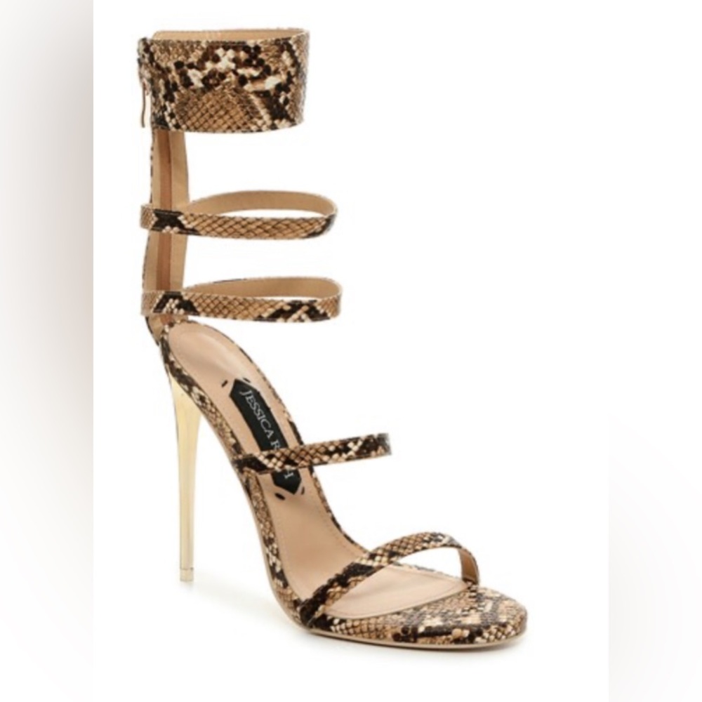 Jessica Rich Goddess Sandal snake strap heels